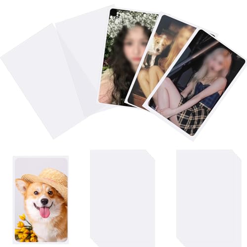 100 Pcs Photocard Sleeves - 57x88mm Ultra Clear Thick Card Protectors - Clear