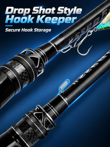 Jenseits 7' Medium Heavy Spinning Fishing Rod & Reel Combo - Saltwater Ready
