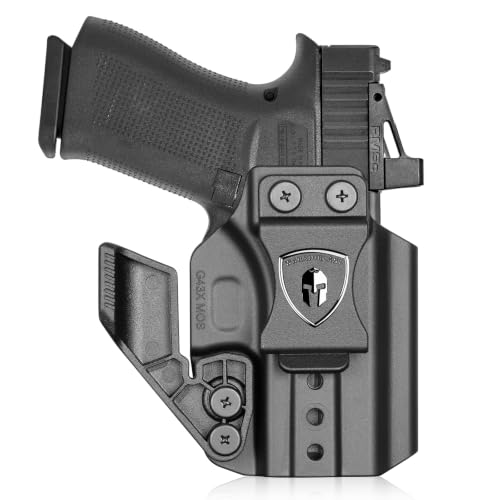 Warriorland IWB Holster with Optic Cut for Glock 43X/43X MOS/43/48 - Black, Right-Hand