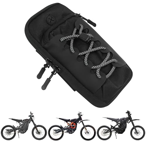 Marsrut Black Phone Bag for Surron & E-Bike Batteries, Reflective Safety Strap