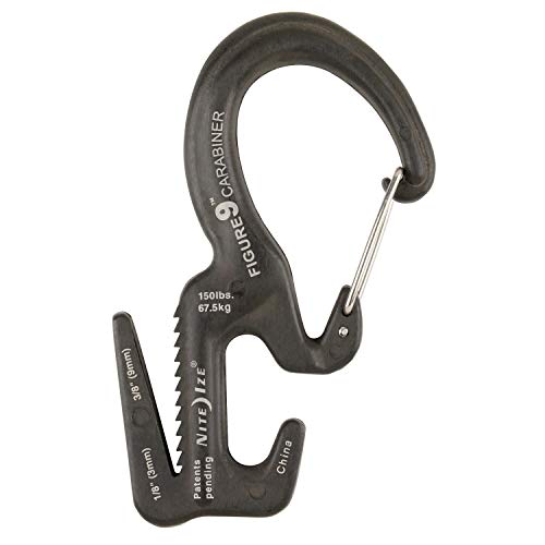 Large Aluminum Rope Tightener with Carabiner Clip - 1 Count Silver Gates