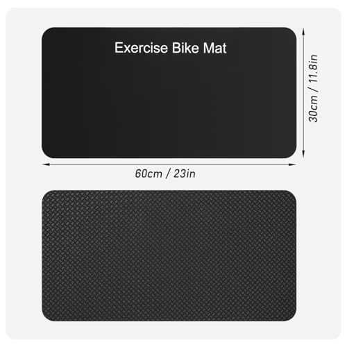 Non-Slip Exercise Bike Mat - 2PCS, 3MM Thickness for Home Gym