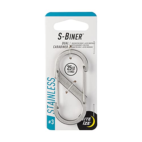 Dual Gate Stainless Steel S-Biner Carabiner Clip - Size 3