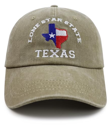 Nature Texas Flag Hats for Men & Women - Funny Adjustable Cotton Baseball Cap