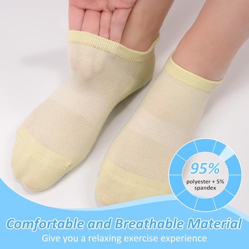 Pilates Socks with Grips for Women - 7 Pairs Multicolor