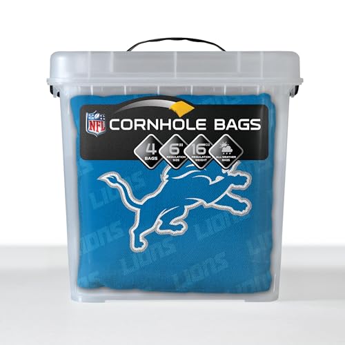 Cornhole Bags Set - 4PK Detroit Lions - Grey & Blue