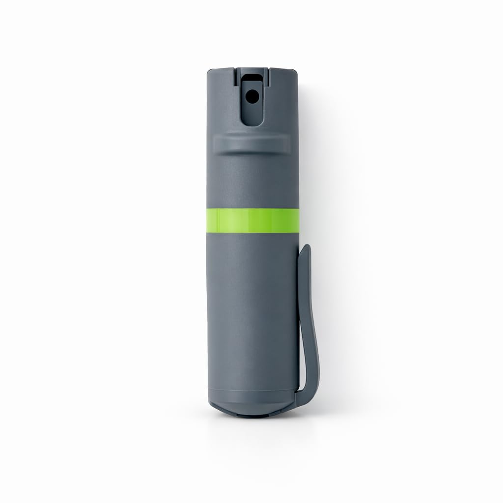 POM Pepper Spray Pocket Clip, Quick Flip Top Safety, Maximum Strength OC Formula with UV Marking Dye, Safe Compact and Tactical Design for Everyday Carry, 25 Bursts, 10 ft Range, 0.5 fl oz