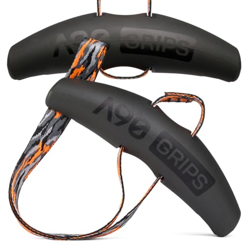Ergonomic Pull-Up Grip Handles - Black Camo Cable Attachment