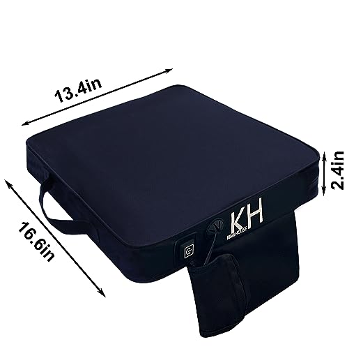 KIMI HOUSE Heated Stadium Seat Cushion 2 Pack | Extra Thick Waterproof Bleacher Chair Pad
