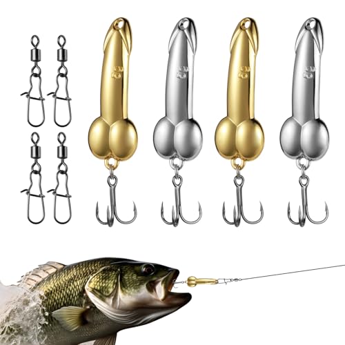 5g Zinc Alloy Spoon Lures with Treble Hooks - 4Pcs Fishing Tackle