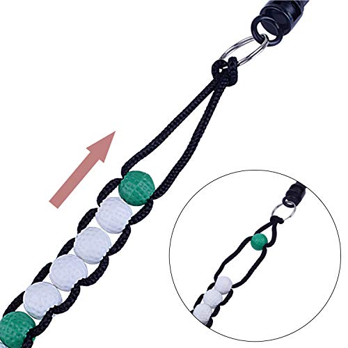 Golf Score Counter Beads - 2pcs Green & White Stroke Tracker