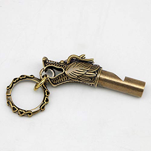 Portable Emergency Survival Whistle - Vintage Bronze Design