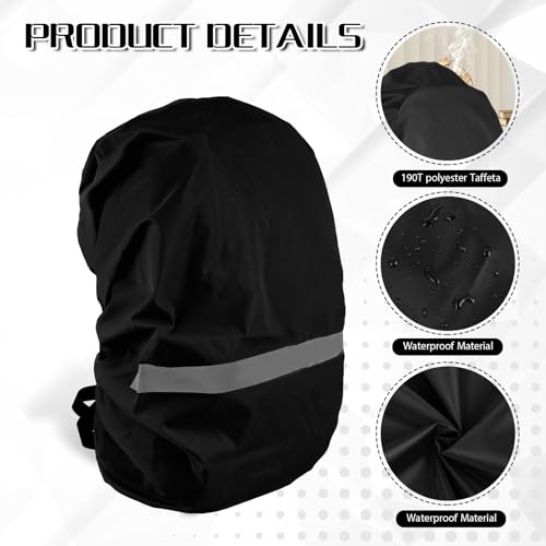 Ultralight Waterproof Backpack Rain Cover with Reflective Strips - 26-40L