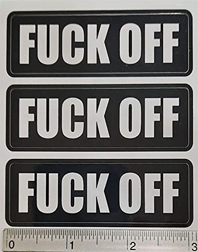 Funny F-Off Sticker Set – 3 Inch Waterproof Vinyl Decals for Hard Hats, Toolboxes, Laptops