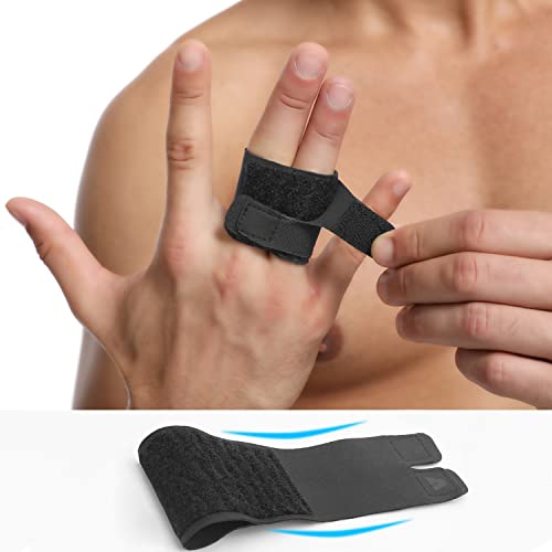 Adjustable Finger Splint Support Sleeve - Medium - Reusable Compression Brace for Arthritis & Sports Injuries