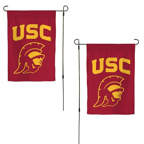 USC University of Southern California Desert Cactus Garden Flag - Red, Double-Sided 3-Ply Outdoor Banner