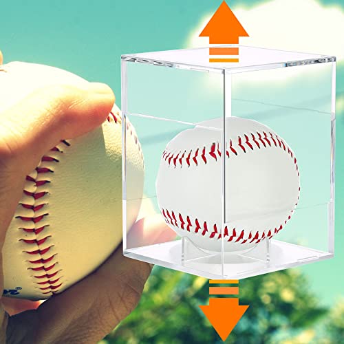 2 Pack Baseball Display Case with UV Protection - Acrylic Cube
