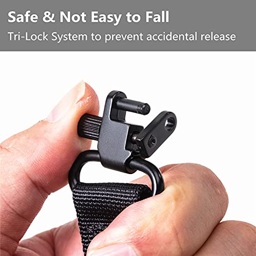 Sling Swivel Mount Adapter - Black, 1.25 Inch, 2-Pack
