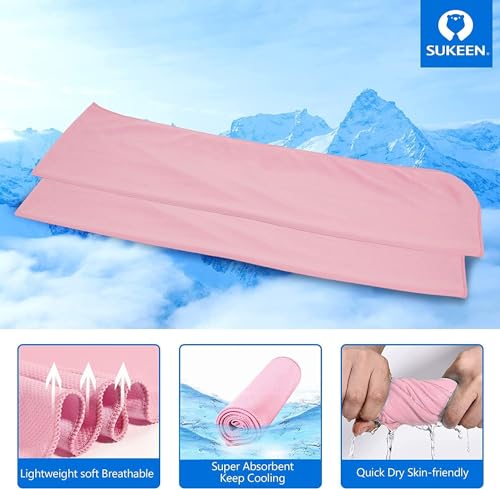 Cooling Towels for Neck & Face - 4 Pack Macaron Colors
