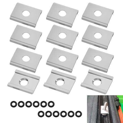 12 Pcs Kayak Adapter Plate with O-Rings for FeelFree Uni-Track & Uni-Bar Systems