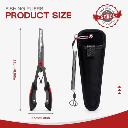Multi-Function Fishing Pliers - 8.4 Inch Stainless Steel Tool