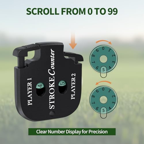 Mini Golf Stroke Counter Clicker - 2PCS Dual Dial Scorekeeper