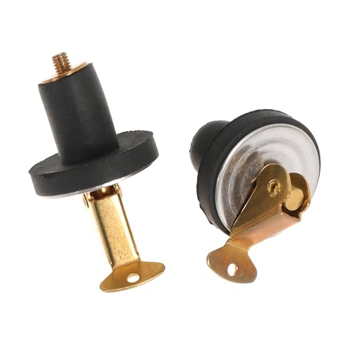 4 Pack 1/2 Inch Brass Boat Drain Plugs with Snap Handle - Expandable Deck & Yacht Plug Set