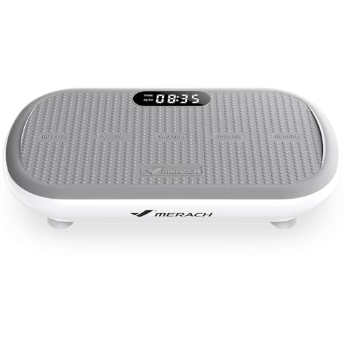 Curved Vibration Plate Exercise Machine with Bluetooth & Resistance Bands