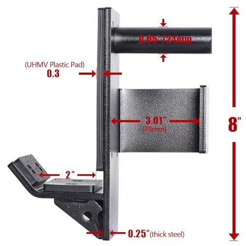 Heavy-Duty J-Hooks for 3"x3" Squat Rack - Barbell Holder