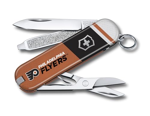 Swiss Army Knife - Compact 7 Function Pocket Tool, NHL Philadelphia Flyers