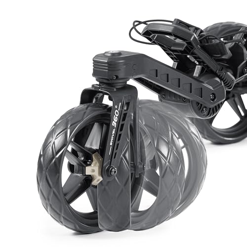 Swivel Golf Push Cart with 360° Front Wheel - Black/Slate