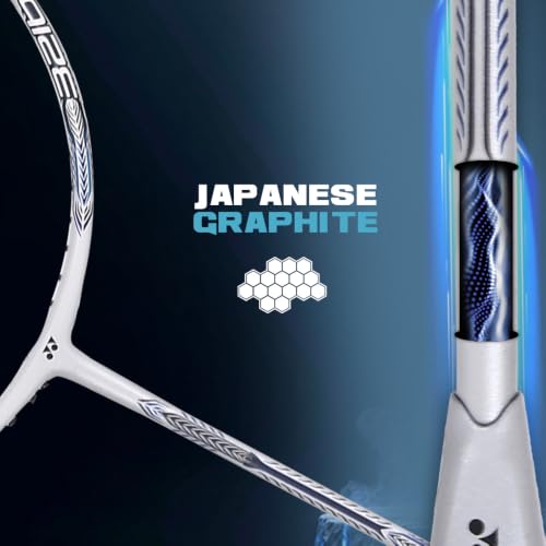 Badminton Racquet Astrox Attack 9 - Pre-Strung Pearl White