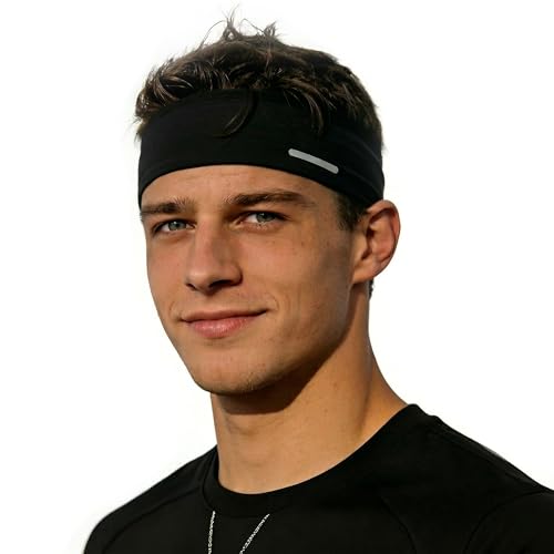 Lightweight Moisture-Wicking Men's Headband - Black