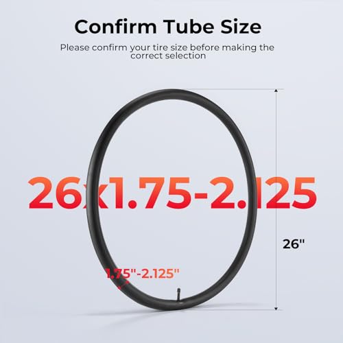 26" x 1.75/2.125 Bike Tube 2 Pack with Tire Levers - Butyl Rubber