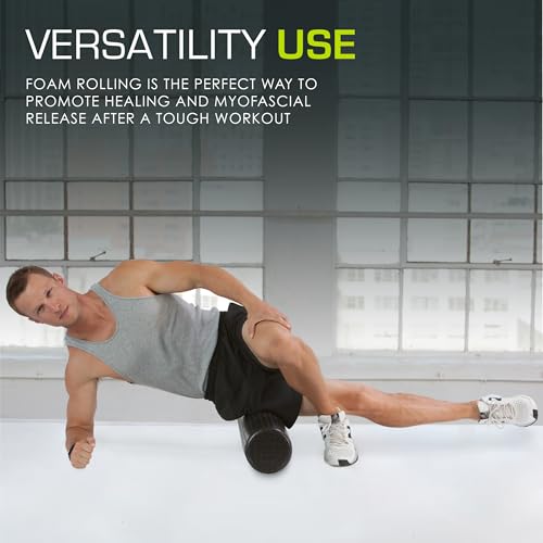 High Density Foam Roller - 12-Inch Firm Massage Tool for Muscle Recovery