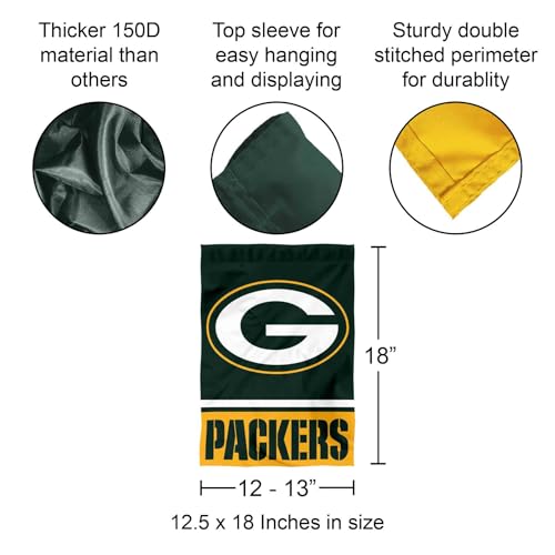 Green Bay Packers Double-Sided Garden Flag - 12.5 x 18 in
