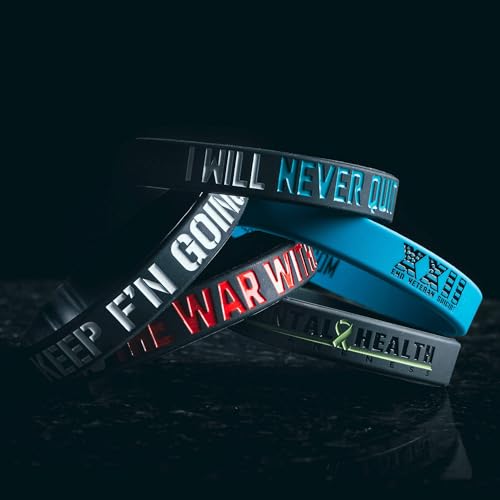 Veteran Suicide Awareness Silicone Bracelet - American Flag Design