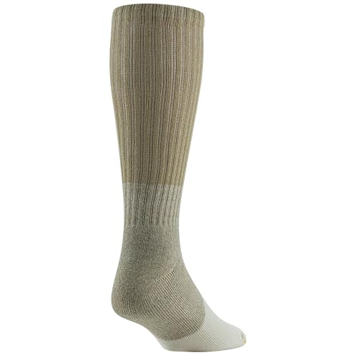 GOLDTOE Men's Harrington Crew Socks 6-Pairs Large Khaki Assorted