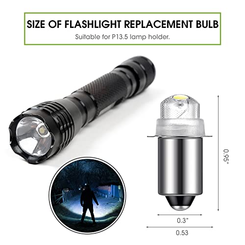 55 Lumen LED Replacement Bulb for Flashlight - 3 Pack, 4.5V