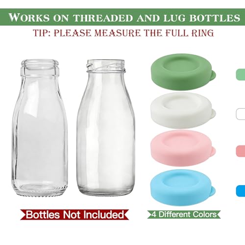 Silicone Milk Bottle Caps - 4 Pack for 48mm Jugs