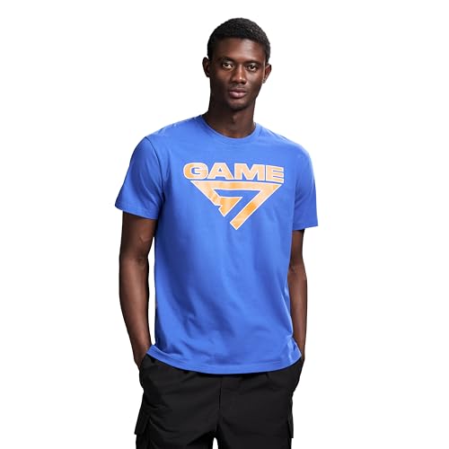 Men's Lightweight Graphic Logo Crew Neck T-Shirt - Win Or Go Home, Medium, Cobalt Blue