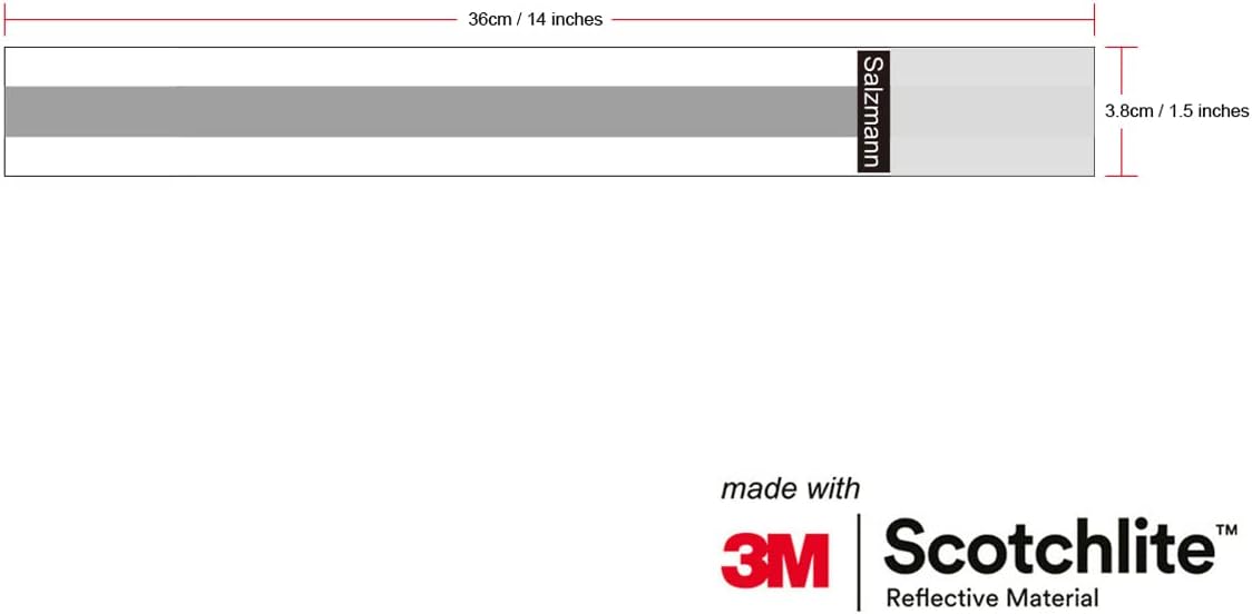 Salzmann Reflective Arm and Leg Bands - 3M Scotchlite Material | Set of 4 for Enhanced Visibility