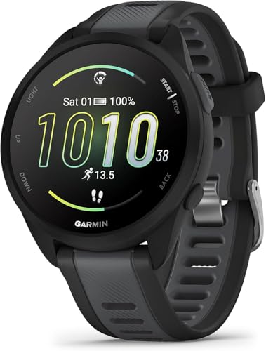 Garmin Forerunner 165 GPS Smartwatch - Black/Slate Grey