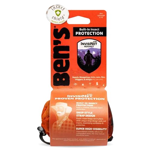 Ben's InvisiNet Xtra Head Net with Insect Shield Permethrin - Bug Repellent Mesh