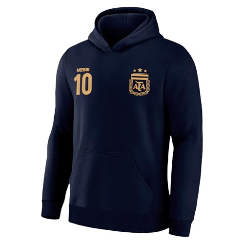 Argentina Football Association Lionel Messi Pullover Hoodie - Navy, Small