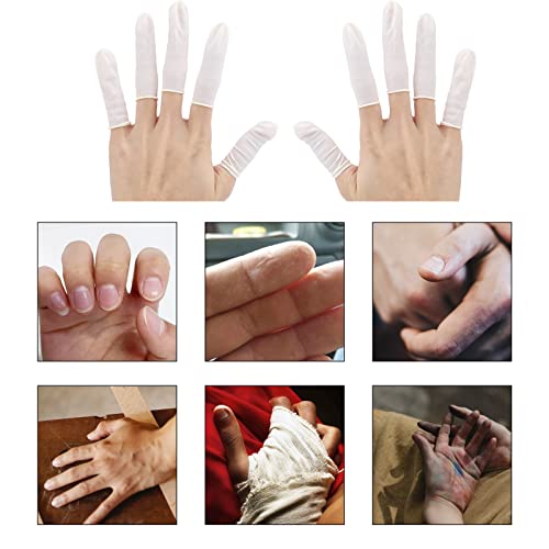 Small Disposable Finger Cots - 300 Pcs Protective Rubber Tips
