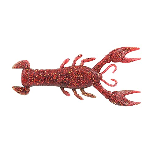 MaxScent Lil' Trooper Fishing Soft Bait - Hot Craw, 2.5"