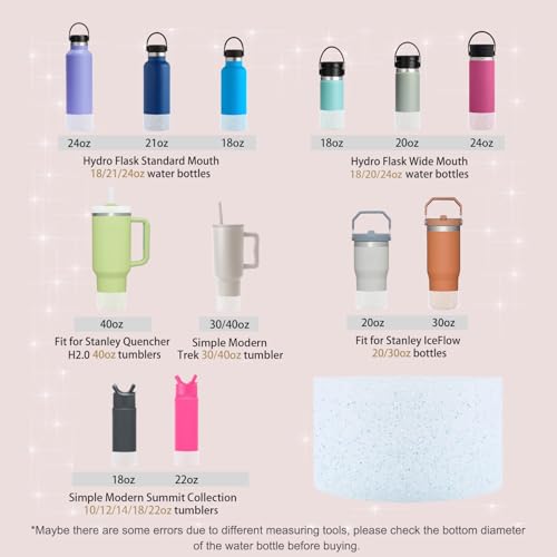 Glitter Silicone Anti-Slip Boot Sleeve for Stanley Cup - Twinkle Blue