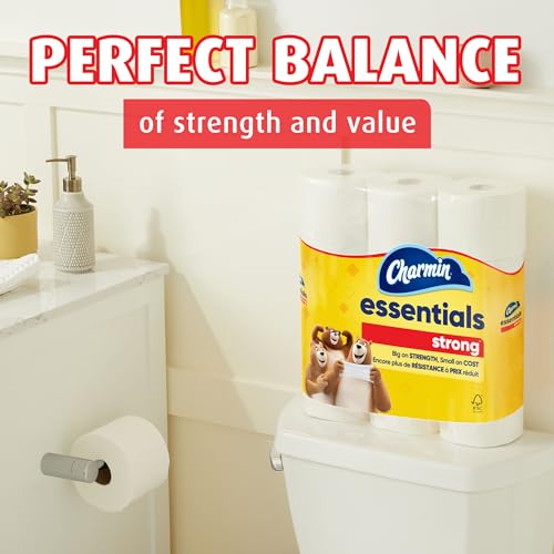 Essentials Strong Toilet Paper - 6 Mega Rolls, 429 Sheets Per Roll