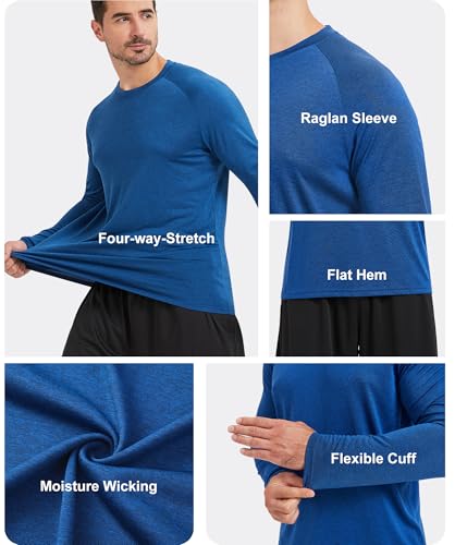 Sun Protection Long Sleeve Shirts for Men - Quick Dry, UPF 50+
